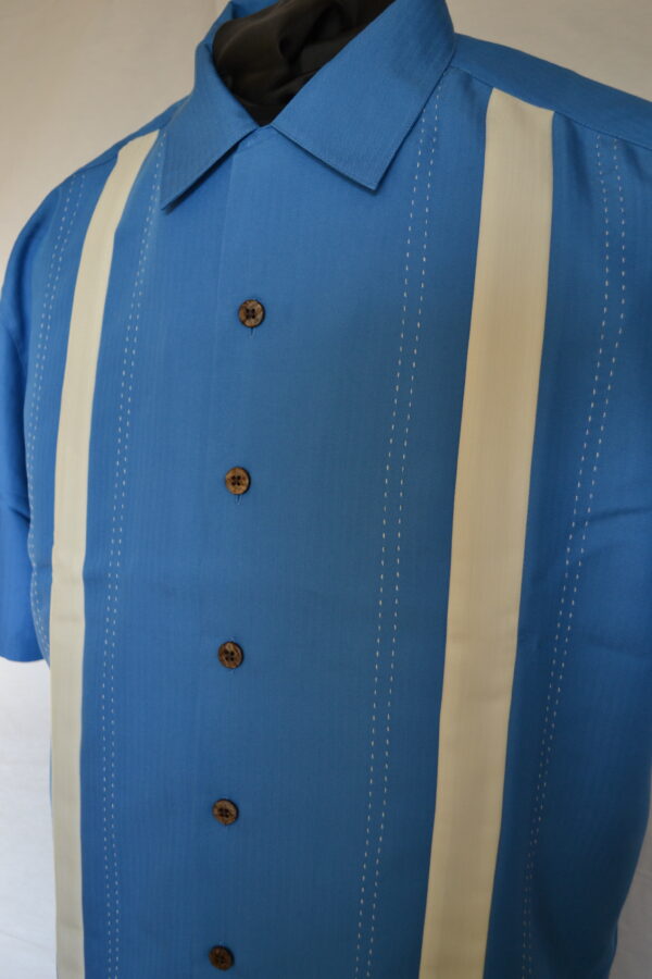 Panel Shirt Blue/Beige - Image 2