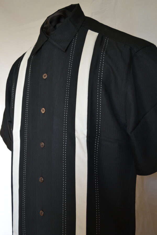 Panel Shirt Black/Beige - Image 2